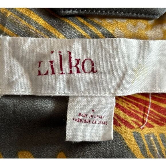 Lilka 1/2 WRAP Dress Beautiful SILKY Fabric 100% Polyester Inside & Side Tie M - Picture 10 of 10